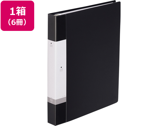 リヒトラブ リクエスト クリアーブック差替式A4 30穴 背幅35 黒6冊