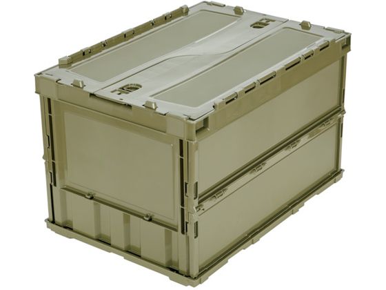 TRUSCO �I���R�� ���^�܂肽���݃R���e�i 50L ���b�N�t�^�t OD�F