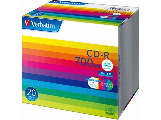 バーベイタム データ用CD-R 700MB 48倍速 20枚