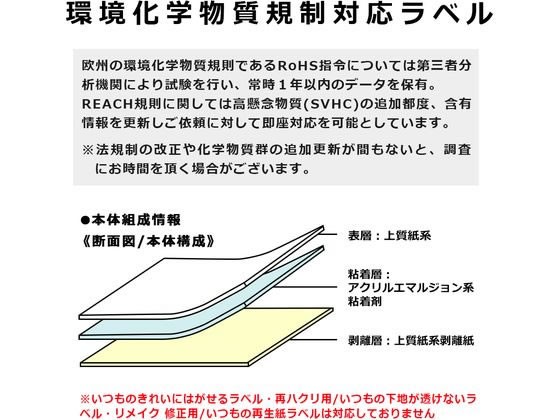 プラス いつものラベル A4 ノーカット 500枚 ME-500S 48-865