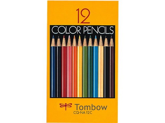 トンボ鉛筆 色鉛筆 紙箱入 12色セット CQ-NA12C