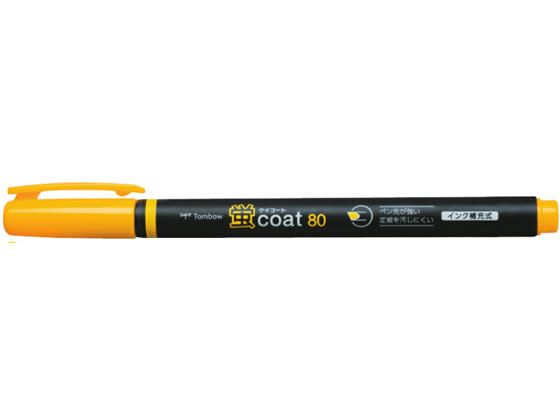 まとめ） トンボ鉛筆 蛍コート80 WA-SC93 橙 10本〔×10セット〕 :ds