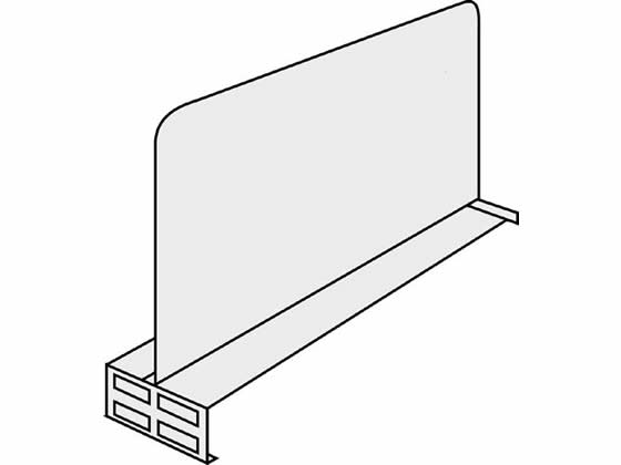 コクヨ ノンボルトシェルビングE用移動仕切板 最下段用 D450用