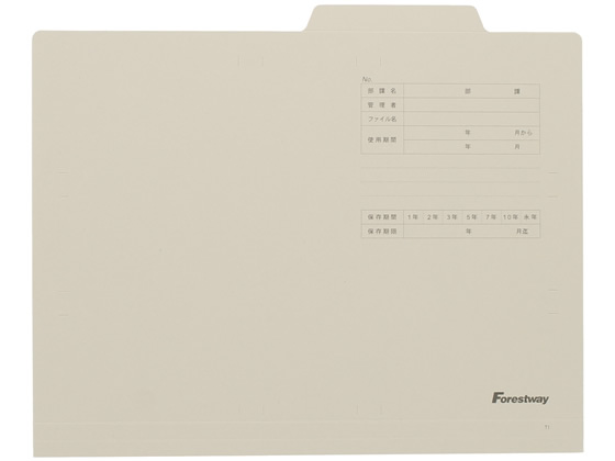 Forestway 個別フォルダー A4 グレー 20枚 FRW-741186