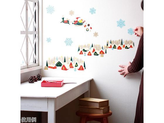 �T���R�[�}�[�N�H�� �G�߂̃E�H�[���X�e�b�J�[ �傫�Ȑ�̌����ƃN���X�}�X 8-346-09