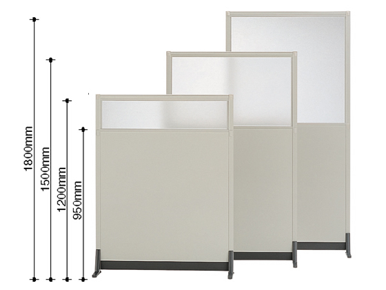 コクヨ パーティションE 上面ガラスパネル基本 W482×H1800