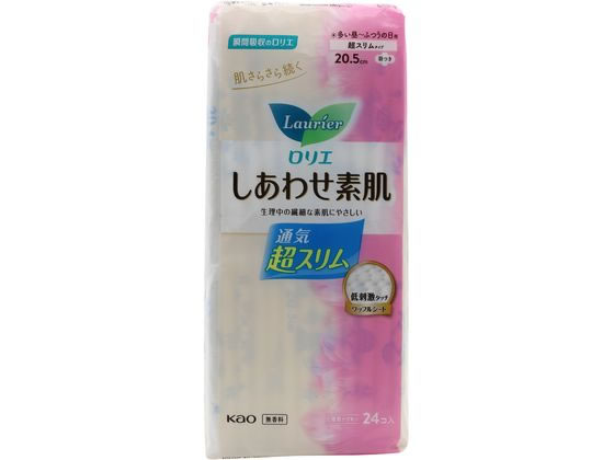 KAO ロリエ しあわせ素肌 超スリム ふつうの日用羽つき 24個が441円