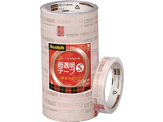 3M スコッチ(R)超透明テープS 工業用包装 18mm幅 BK-18N