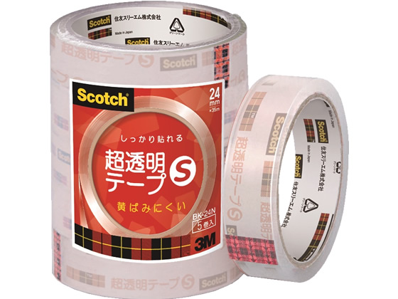 3M スコッチ(R)超透明テープS 工業用包装 24mm幅 BK-24Nが817円【ココデカウ】