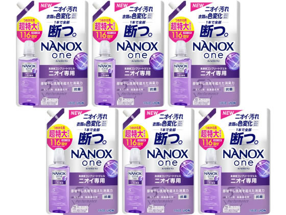 ライオン NANOX one ニオイ専用 つめかえ用超特大1160g 6個