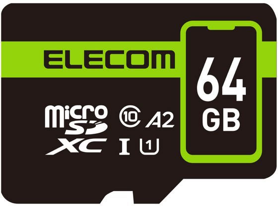 エレコム マイクロSDカード microSDXC 64GB MF-SP064GU11A2R