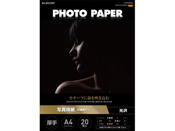 エレコム 写真用紙 印画紙Pro A4 20枚 EJK-PROA420