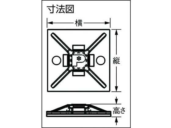 パンドウイット マウントベース M3ねじ止め 難燃性白 (100個入) ABM100