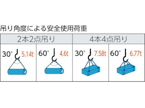 TRUSCO ワイヤーロープスリング Aタイプ アルミロック 18mm×5m 8191709