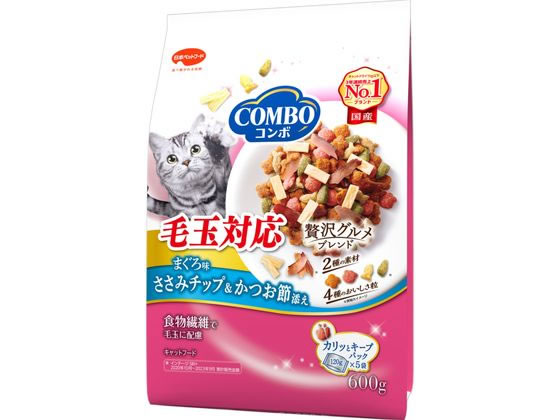 日本ペットフード コンボキャット 毛玉 鮪・笹身チップ・鰹節 600g