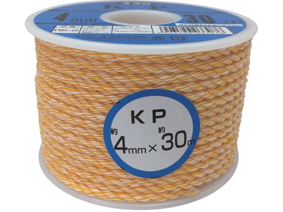 ユタカメイク ロープ KPロープボビン巻 4φ×30m RK-2