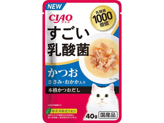 いなば CIAO すごい乳酸菌パウチ 鰹ささみおかか 40g