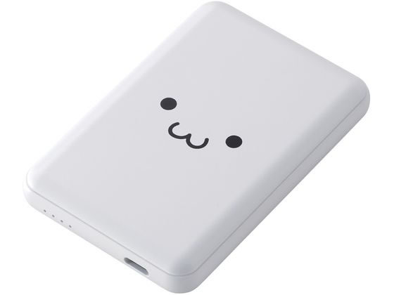 エレコム モバイルバッテリー 5000mAh シロチャン DE-C48-5000WF