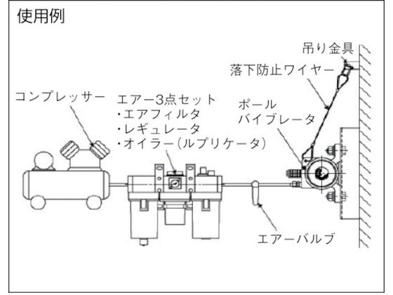 空気式ポールバイブレータBH8 エクセン 4084098 - その他DIY、業務