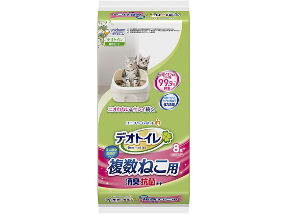 ユニ・チャームペットケア デオトイレ複数猫用消臭抗菌シート 8枚