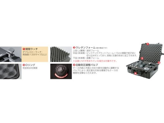 PELICAN 1460 黒 529×323×324 1460BK 4205626が69,205円【ココデカウ】