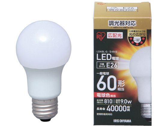 アイリスオーヤマ LED電球広配光 調光 電球色60形相当 810lm