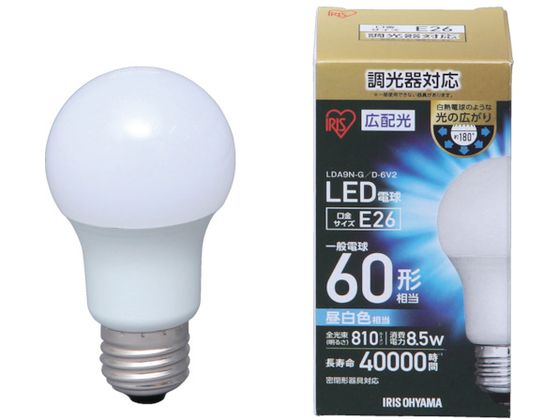 アイリスオーヤマ LED電球広配光 調光 昼白色60形相当 810lm