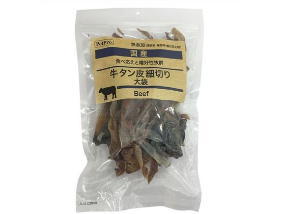 ペットプロジャパン 国産おやつ 無添加牛タン皮 細切り 140g