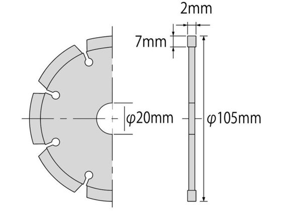 エビ ダイヤモンドカッター NEWレーザー(乾式) 105mm SL105A 3992314が