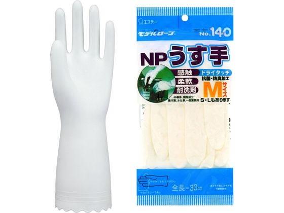 エステー モデルローブNo.140 ビニール NP うす手 薄手 手袋 M