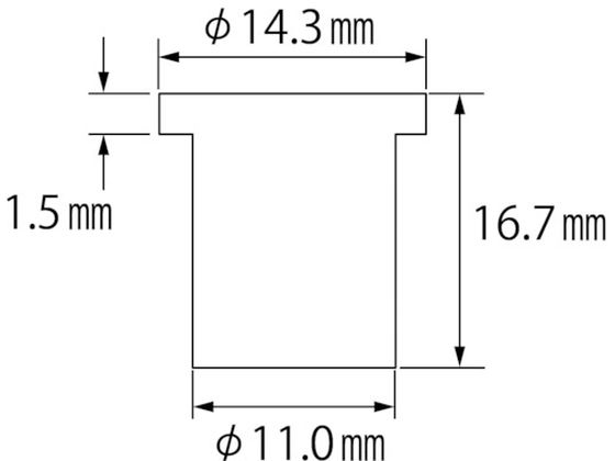 エビ ブラインドナット エビナット (平頭・アルミ製) 板厚3.2 M8×1.25(1000個入) NAD8M
