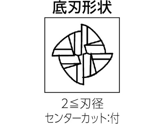 ユニオンツール 超硬エンドミル スクエア φ9.5×刃長19 C-CES4095