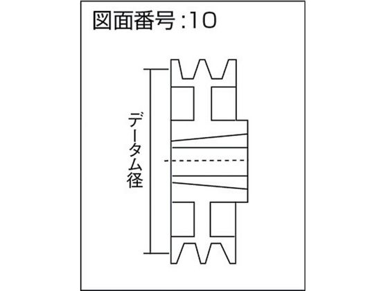 EVN ブッシングプーリー SPA 280mm 溝数2 SPA280-2 3805735が13,788円