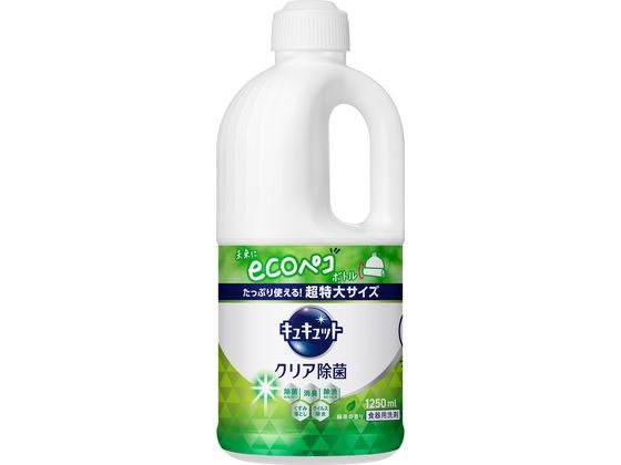 KAO キュキュット クリア除菌 緑茶の香り つめかえ用 1250mL