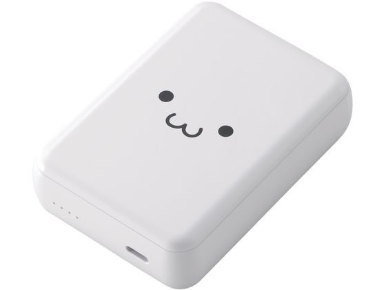 エレコム モバイルバッテリー 10000mAh シロチャン DE-C49-10000WF