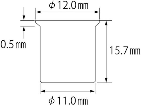 エビ ブラインドナット エビナット (薄頭・アルミ製) 板厚3.2 M8×1.25(1000個入) NAK8M