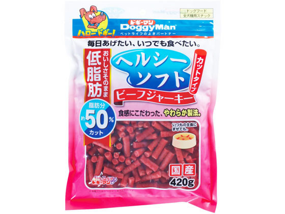 ドギーマンハヤシ ヘルシーソフトビーフジャーキー カットタイプ 420g