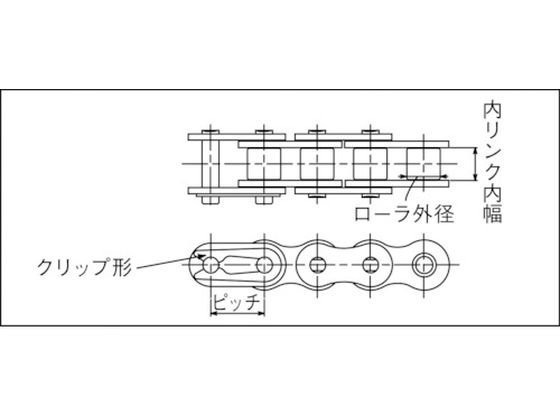 センクシア SBR-PRIMEローラチエン リベットタイプ 60-1R