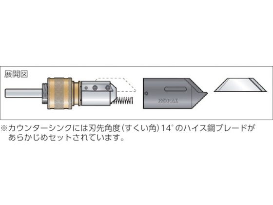 NOGA 10-30スリム内径用ブレード90°刃先14°HSS KP03-300-14 4044835が