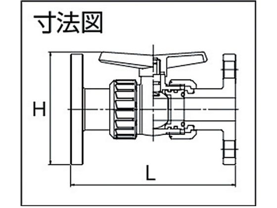 エスロン ボールバルブ F式 本体PVC OリングEPDM 50 BV50FX