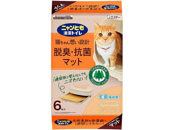 エステー ニャンとも清潔トイレ 脱臭・抗菌マット 6枚