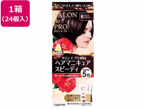 ダリヤ サロンドプロ ヘアマニキュア スピーディ白髪用6ダークブラウン 24個