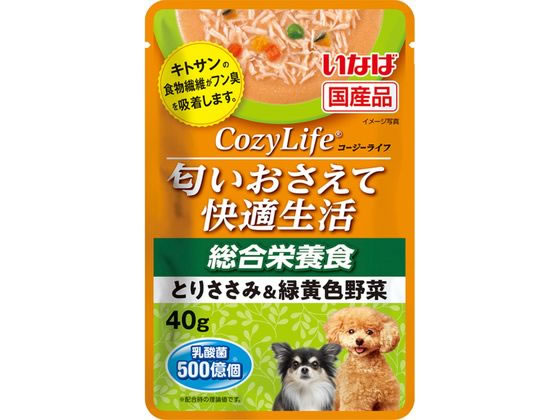 いなば CozyLife パウチ とりささみ&緑黄色野菜 40g