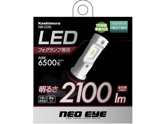 カシムラ フォグランプ用LED バルブ 6500K HB3・HB4 2個 NB-035