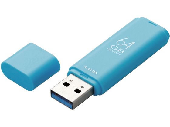 エレコム USBメモリ 64GB USB3.1対応 ブルー MF-TKU3064GBU