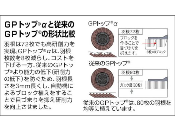 TRUSCO GPトップαねじ込み式 アランダム Φ100 10枚入 320# GP100AL