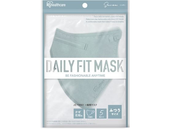 アイリス DAILYFITMASK立体 ふつう 5枚入 シャボン