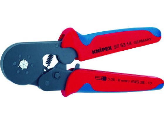 KNIPEX 9753-14 エンドスリーブ用自動調整圧着ペンチ 9753-14 1163380