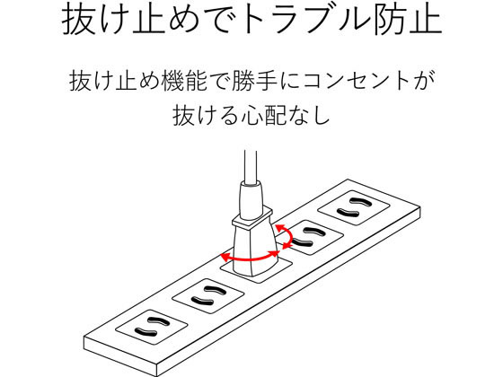 エレコム 工事用タップ マグネット付 3P 6口 3m T-WRMK3630LG RSが