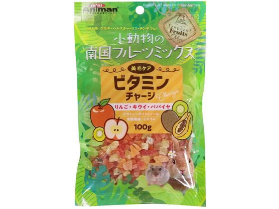 ドギーマンハヤシ 小動物の南国フルーツミックス ビタミンチャージ 100g